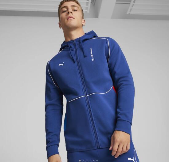 Puma BMW MMS Hooded Sweat Jacket Mavi Erkek Sweatshirt - 2