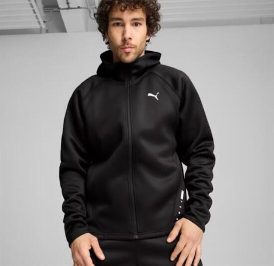 Puma Cloudspun TechLBL Jacket SİYAH Erkek Sweatshirt - 1