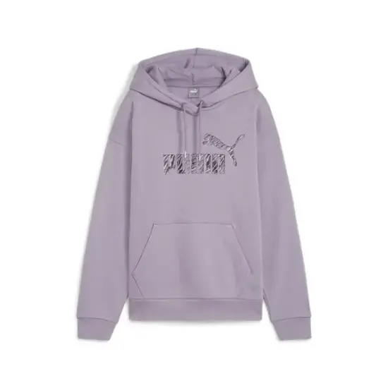 Puma ESS+ ANIMAL Hoodie FL Mor Kadın Sweatshirt - 1