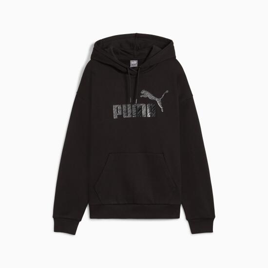 Puma ESS+ ANIMAL Hoodie FL SİYAH Kadın Sweatshirt - 4