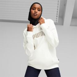 Puma ESS+ Metallic Logo Hoodie FL Warm BEYAZ Kadın Sweatshirt - 3