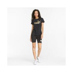 Puma ESS+ Metallic Logo Tee SİYAH Kadın Tshirt - 3