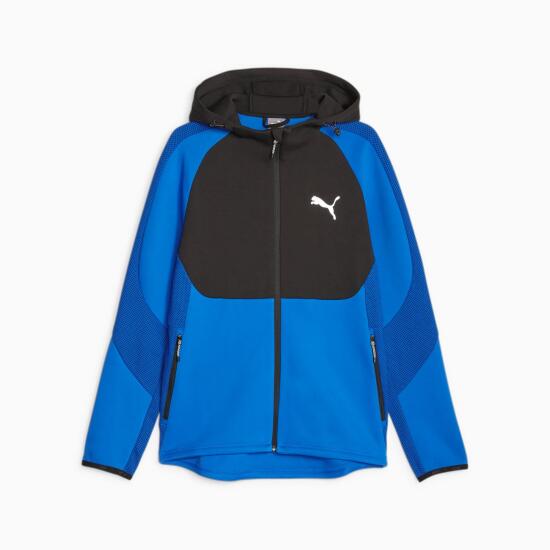 Puma EVOSTRIPE Full-Zip Hoodie DK Mavi Erkek Eşofman Üstü - 6