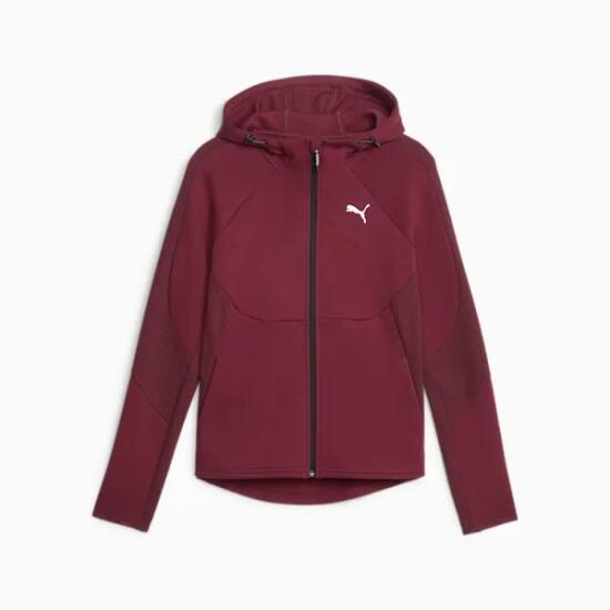 Puma EVOSTRIPE Full-Zip Hoodie KIRMIZI Kadın Eşofman Üstü - 4