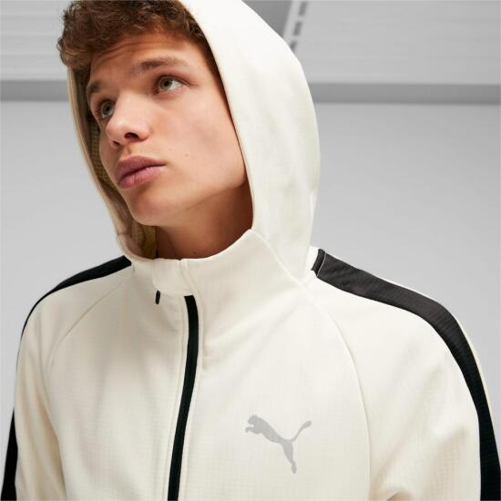 Puma EVOSTRIPE Warm Full-Zip Hoodie Krem Erkek Eşofman Üstü - 5