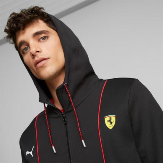 Puma Ferrari Race HDD Sweat Jacket SİYAH Erkek Eşofman Üstü - 4