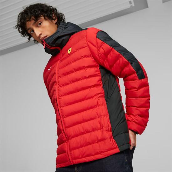 Puma Ferrari Race MT7 Ecolite Padded Jacket Kırmızı Erkek Mont - 1