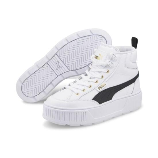 Puma Karmen Mid Puma White-Puma Black BEYAZ Kadın Günlük Ayakkabı - 4