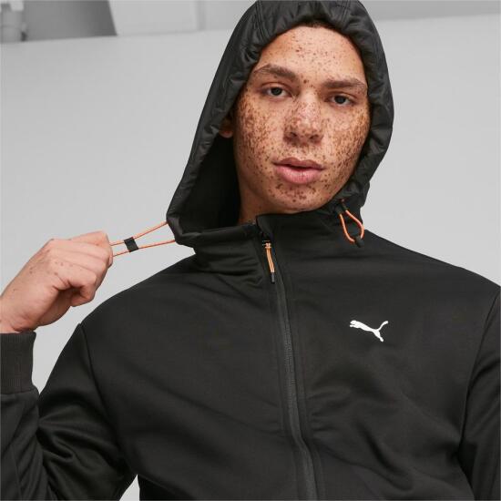 Puma OPEN ROAD Full-Zip Hoodie DK SİYAH Erkek Eşofman Üstü - 4