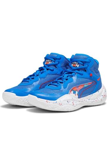 Puma Playmaker Pro Mid Dylan JR Mavi Çocuk Basketbol Ayakkabısı - 3