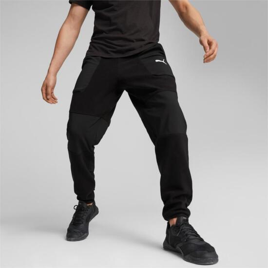 Puma Puma Fit Hybrid Polar Fleece/Woven Pant SİYAH Erkek Eşofman Altı - 3