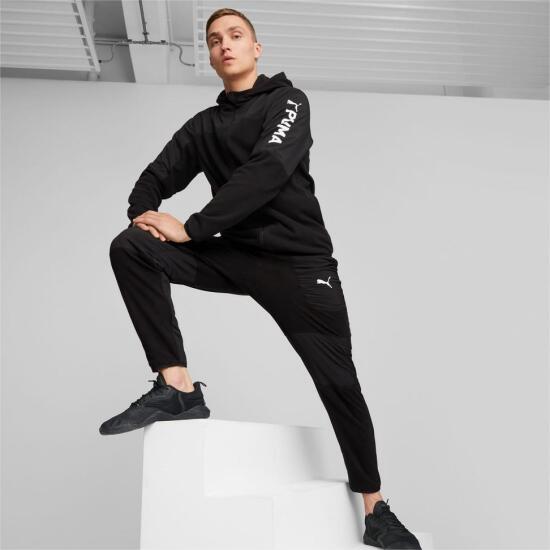 Puma Puma Fit Hybrid Polar Fleece/Woven Pant SİYAH Erkek Eşofman Altı - 5