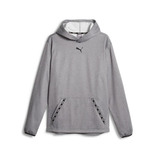 Puma Puma Fit Taped PWRFLEECE Hoodie Gri Erkek Eşofman Üstü - 1