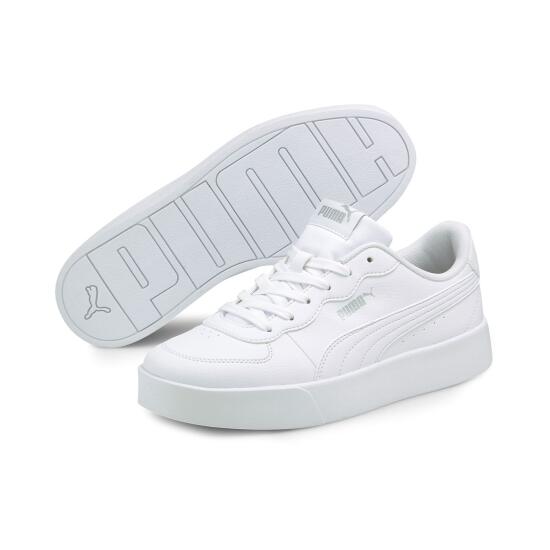 Puma Puma Skye Clean Puma White-Puma White-Pu Beyaz-Gümüş Kadın Günlük Ayakkabı - 3