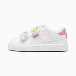 Puma Puma Smash 3.0 Badges V Inf Beyaz-Pembe Çocuk Günlük Ayakkabı - 2