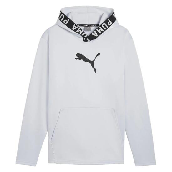 Puma TRAIN PWR FLEECE HOODIE Gri Erkek Sweatshirt - 4