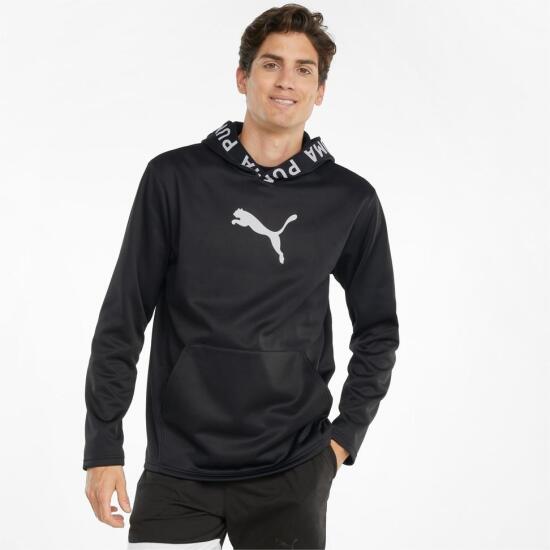 Puma TRAIN PWR FLEECE HOODIE SİYAH Erkek Sweatshirt - 1