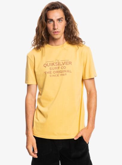 Quiksilver FEEDING LINE SS SARI Erkek Tshirt - 1