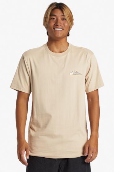 Quiksilver STEP UP MOR Bej Erkek Tshirt - 1