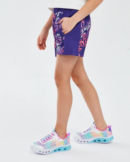 Skechers 2XI-Lock G 3 inch Short Mor Çocuk Şort - 3