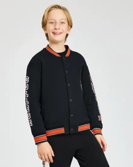 Skechers B 2XI-Lock Bomber Jacket SİYAH Çocuk Mont - 1