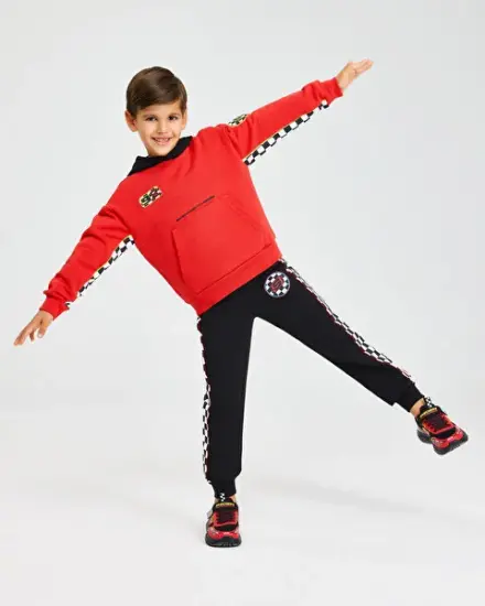 Skechers B LW Fleece Hoodie Sweatshirt KIRMIZI Çocuk Sweatshirt - 5