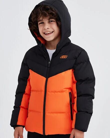 Skechers B Outerwear Padded Jacket Turuncu Çocuk Mont - 8