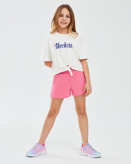 Skechers Essential G 3 inch Short Pembe Çocuk Şort - 3