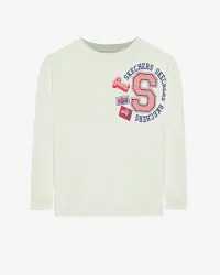 Skechers G Graphic Tee Long Sleeve T-Shirt BEYAZ Çocuk Tshirt - 1