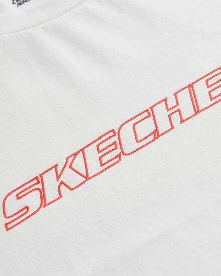 Skechers Graphic T-Shirt M Short Sleeve BEYAZ Erkek Tshirt - 6