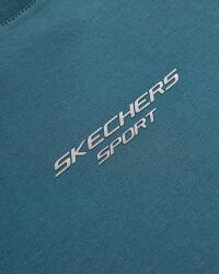 Skechers Graphic T-Shirt M Short Sleeve Mavi Erkek Tshirt - 4