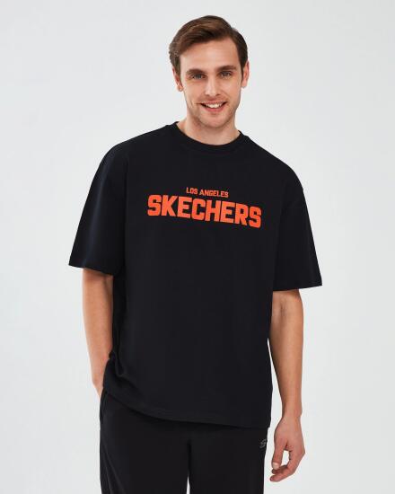 Skechers Graphic T-Shirt M Short Sleeve SİYAH Erkek Tshirt - 1