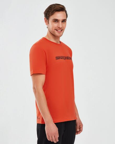 Skechers Graphic T-Shirt M Short Sleeve Turuncu Erkek Tshirt - 2