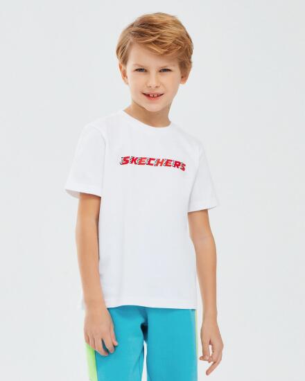 Skechers Graphic Tee B Short Sleeve BEYAZ Çocuk Tshirt - 1