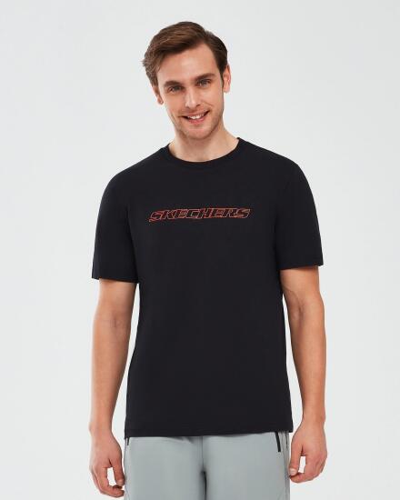 Skechers Graphic Tee M Crew Neck T-Shirt SİYAH Erkek Tshirt - 1