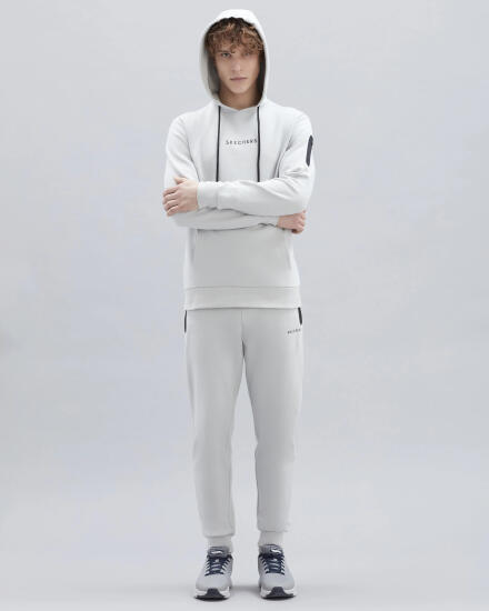 Skechers M 2XI-Lock Arm Zipped Hoodie Gri Erkek Sweatshirt - 4