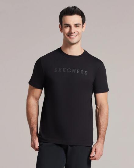 Skechers M Camo Logo T-Shirt SİYAH Erkek Tshirt - 5