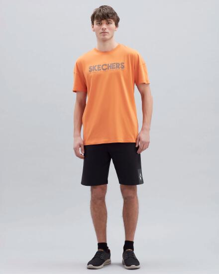 Skechers M Graphic Tee Big Logo T-Shirt Turuncu Erkek Tshirt S221135-700 - 1