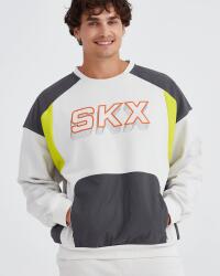 Skechers M LW Fleece Crew Neck Sweatshirt Gri Erkek Sweatshirt - 5