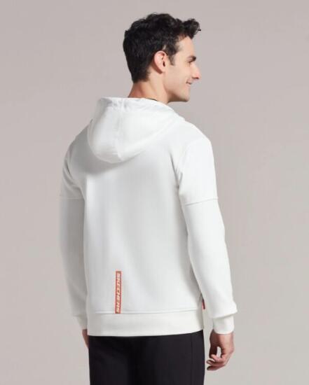 Skechers M LW Fleece Pop Up Detailed Full Zip BEYAZ Erkek Eşofman Üstü - 3