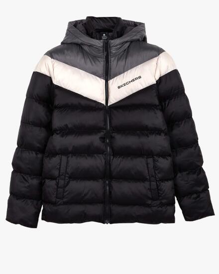 Skechers M Outerwear Colorblock Padded Jacket SİYAH Erkek Mont - 1