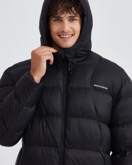 Skechers M Outerwear Padded Jacket SİYAH Erkek Mont - 6