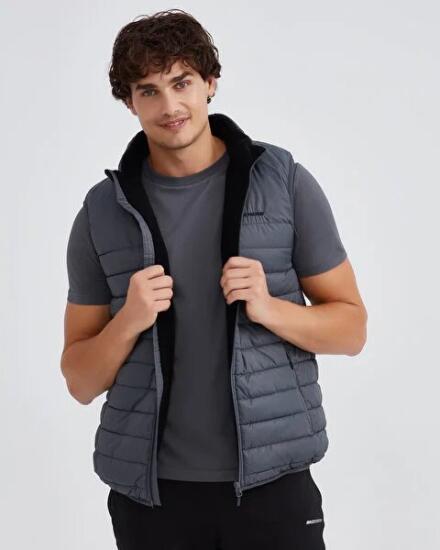 Skechers M Outerwear Padded Vest Gri Erkek Yelek - 4