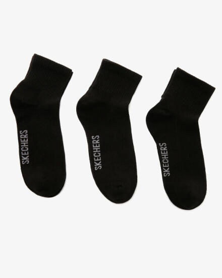 Skechers U SKX NoPad Mid Cut Socks 3 Pack SİYAH Erkek Çorap S192139-001 - 1