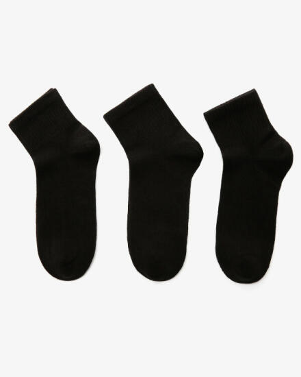 Skechers U SKX NoPad Mid Cut Socks 3 Pack SİYAH Erkek Çorap S192139-001 - 3