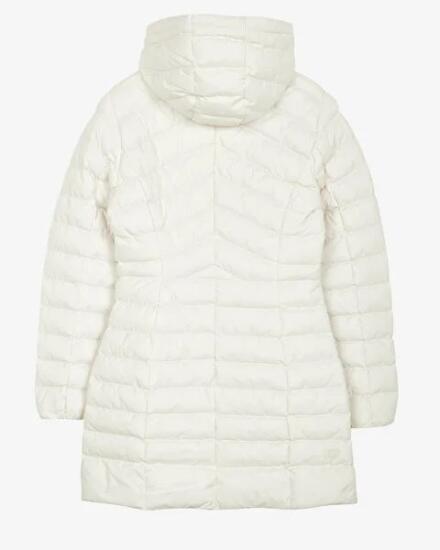 Skechers W Essential Maxi Length Hooded Jacket BEYAZ Kadın Mont - 7