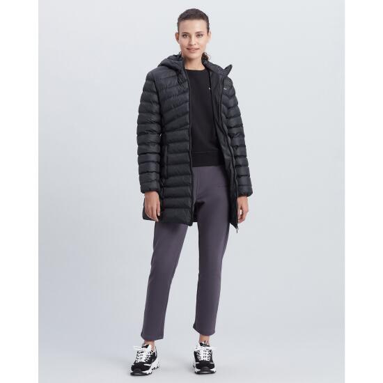 Skechers W Essentil Maxi Lenght Hooded Jacket SİYAH Kadın Mont - 1