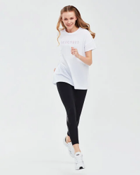 Skechers W Graphic Tee Crew Neck T-Shirt BEYAZ Kadın Tshirt - 4