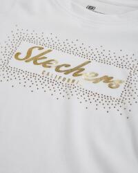 Skechers W Graphic Tee Shiny Logo T-Shirt BEYAZ Kadın Tshirt S221460-102 - 3