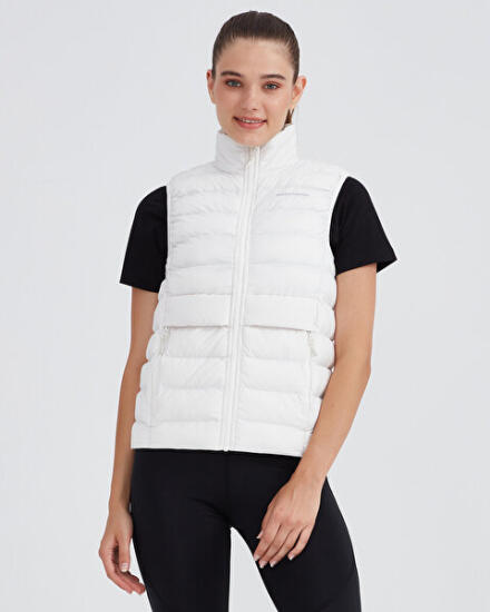 Skechers W Outerwear Padded Vest BEYAZ Kadın Yelek - 2